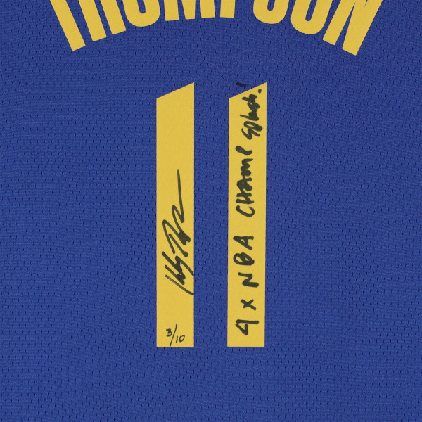 Джерси с автографом Klay Thompson Golden State Warriors Fanatics Authentic Royal Nike Icon Edition Swingman with Multiple Inscriptions - Limited Edition of 10