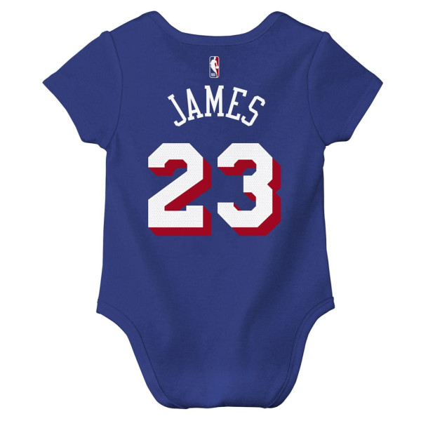 для малыша Philadelphia 76ers LeBron James Nike Royal Name & Number Bodysuit