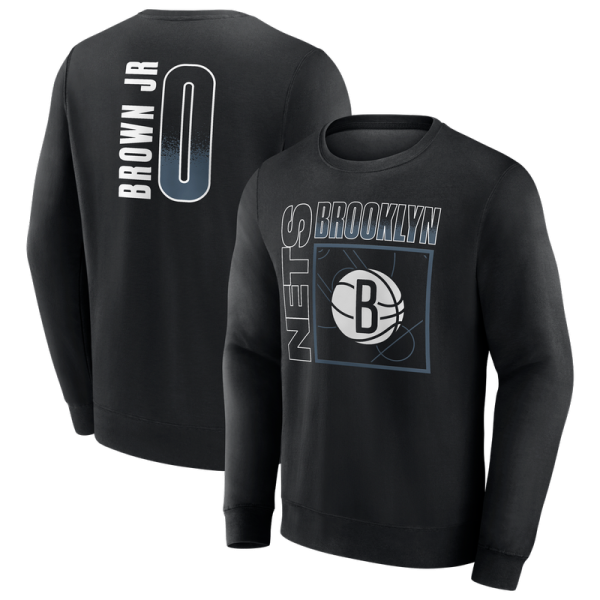 Свитшот Brooklyn Nets Mikel Brown Jr. Black Home Court Pop Name & Number