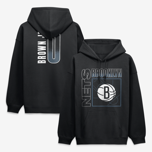 Толстовка Brooklyn Nets Mikel Brown Jr. Black Home Court Pop Name & Number