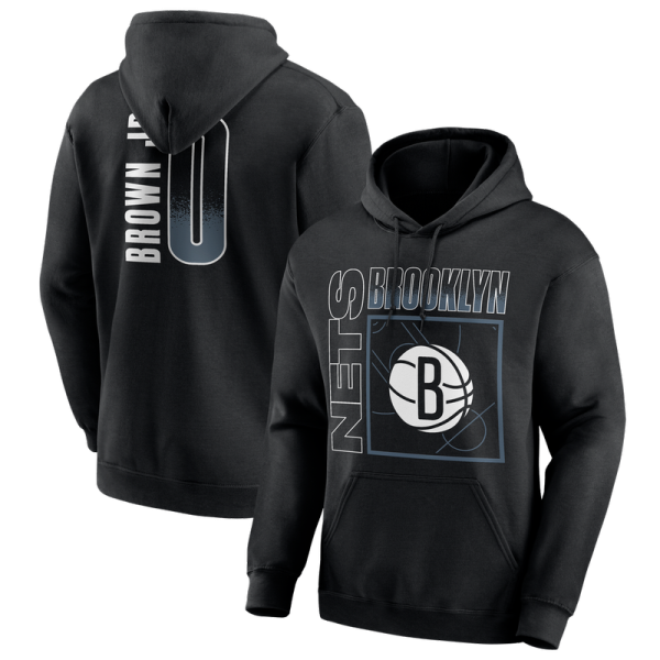 Толстовка Brooklyn Nets Mikel Brown Jr. Black Home Court Pop Name & Number