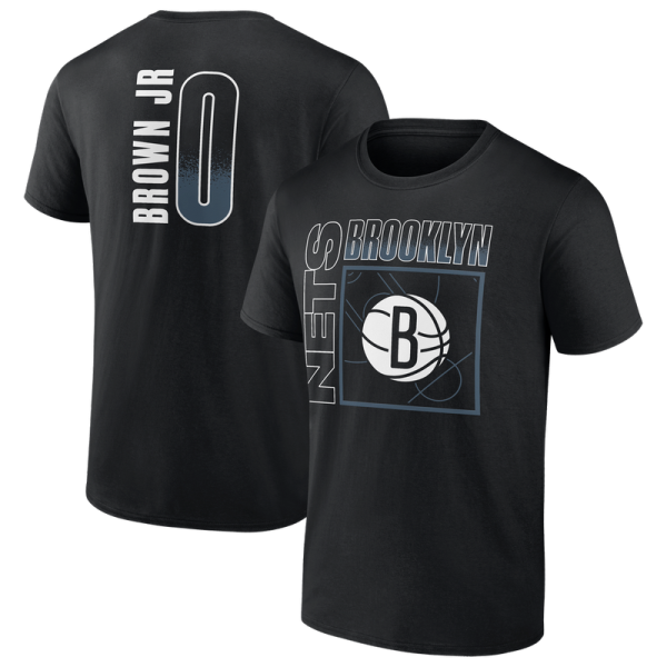Футболка Brooklyn Nets Mikel Brown Jr. Black Home Court Pop Name & Number