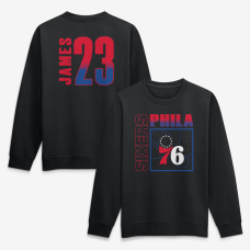 Свитшот Philadelphia 76ers LeBron James Black Home Court Pop Name & Number