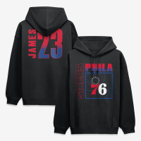 Толстовка Philadelphia 76ers LeBron James Black Home Court Pop Name & Number