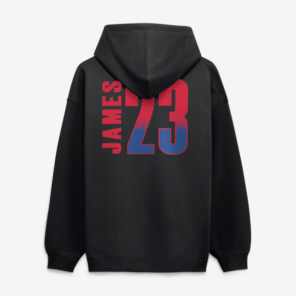 Толстовка Philadelphia 76ers LeBron James Black Home Court Pop Name & Number