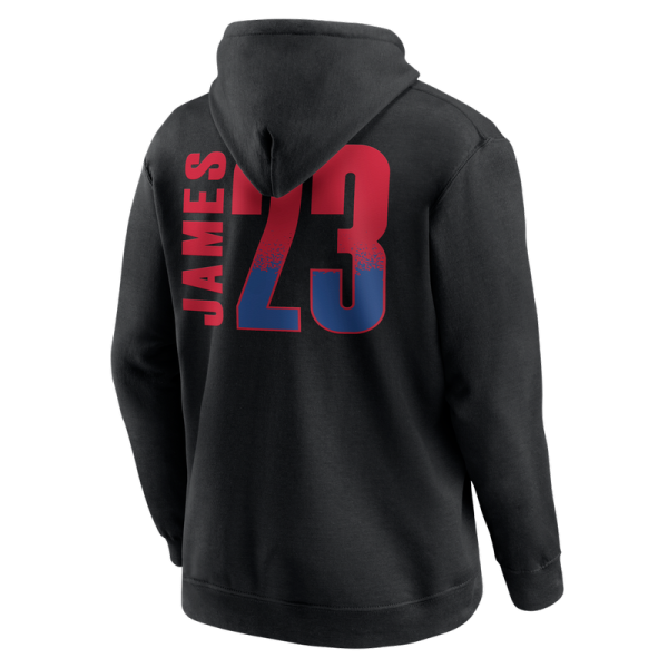 Толстовка Philadelphia 76ers LeBron James Black Home Court Pop Name & Number
