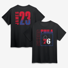 Футболка Philadelphia 76ers LeBron James Black Home Court Pop Name & Number