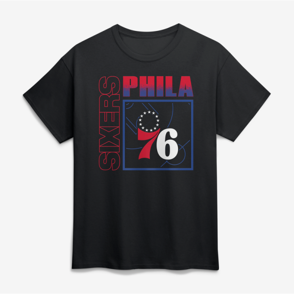 Футболка Philadelphia 76ers LeBron James Black Home Court Pop Name & Number