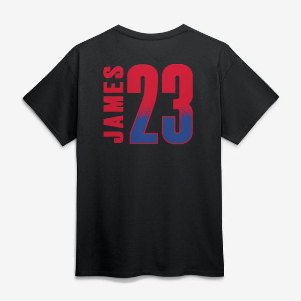 Футболка Philadelphia 76ers LeBron James Black Home Court Pop Name & Number