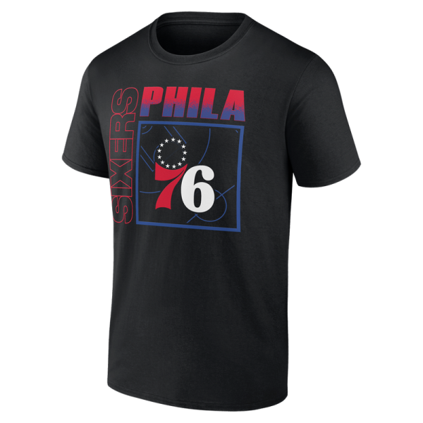 Футболка Philadelphia 76ers LeBron James Black Home Court Pop Name & Number