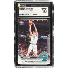 Карточка Kon Knueppel Charlotte Hornets 2025-26 Topps Now Shatters All-Time Rookie Mark with 207th Career 3PM #184 CGC Authenticated 10