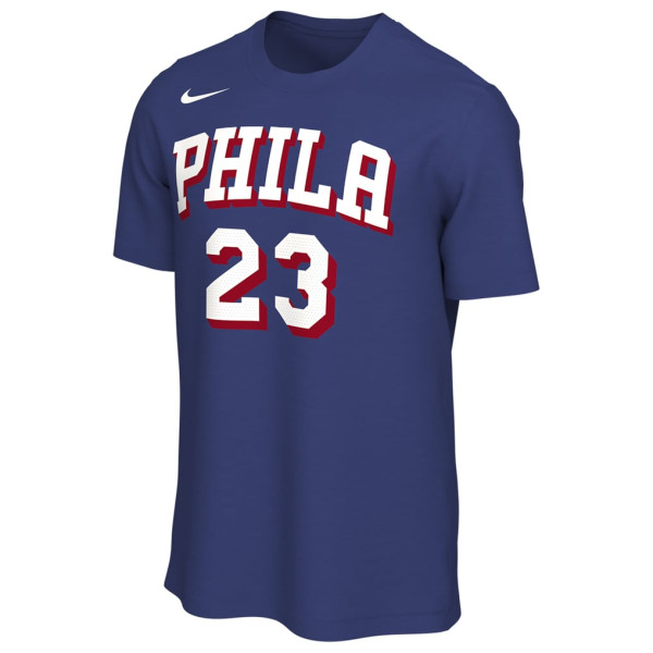 Футболка Unisex Philadelphia 76ers LeBron James Nike Royal Icon Edition Name & Number