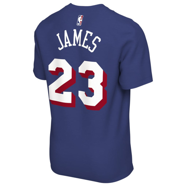 Футболка Unisex Philadelphia 76ers LeBron James Nike Royal Icon Edition Name & Number