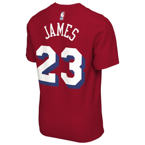 Футболка Unisex Philadelphia 76ers LeBron James Jordan Brand Red Statement Edition Name & Number