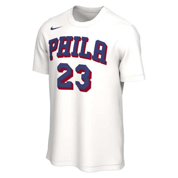 Футболка Unisex Philadelphia 76ers LeBron James Nike White Association Edition Name & Number