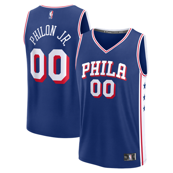 Детская джерси Philadelphia 76ers Labaron Philon Jr. Fanatics Royal Fast Break Replica - Icon Edition