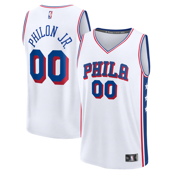 Детская джерси Philadelphia 76ers Labaron Philon Jr. Fanatics White Fast Break Replica - Association Edition