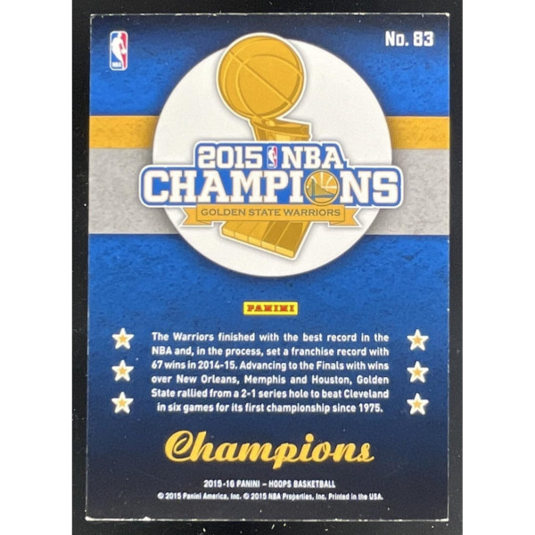 2015-16 Panini Hoops Road to the Finals #83 Golden State Warriors /2015
