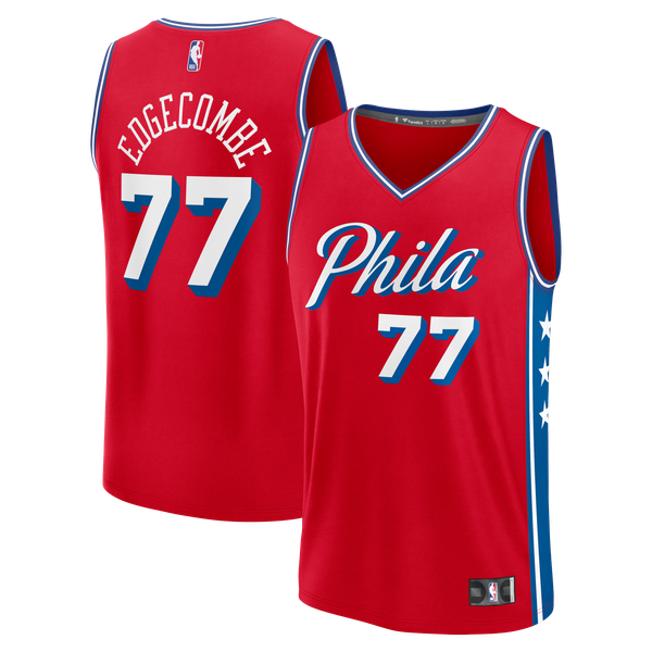 Детская джерси Philadelphia 76ers VJ Edgecombe Fanatics Red Fast Break Replica - Statement Edition