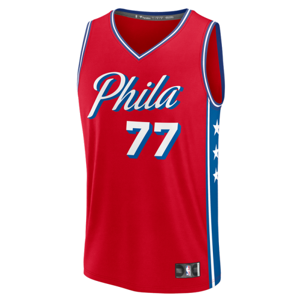 Детская джерси Philadelphia 76ers VJ Edgecombe Fanatics Red Fast Break Replica - Statement Edition