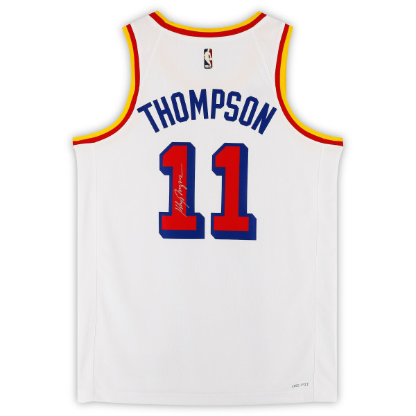 Джерси с автографом Klay Thompson Golden State Warriors Fanatics Authentic Nike White Classic Edition Swingman