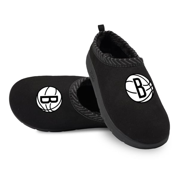 Unisex Brooklyn Nets ISlide Black Primary Logo Mission Slippers