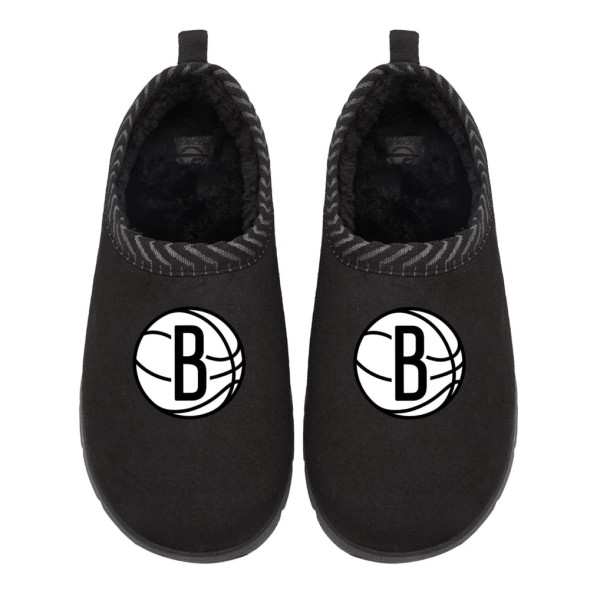 Unisex Brooklyn Nets ISlide Black Primary Logo Mission Slippers