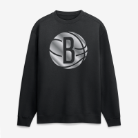 Свитшот Brooklyn Nets Black Metallic Mascot