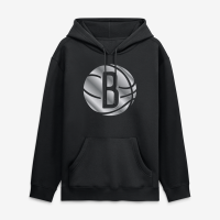 Толстовка Brooklyn Nets Black Metallic Mascot