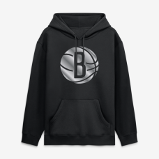 Толстовка Brooklyn Nets Black Metallic Mascot