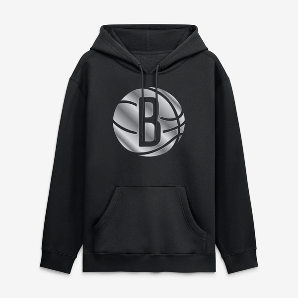 Толстовка Brooklyn Nets Black Metallic Mascot