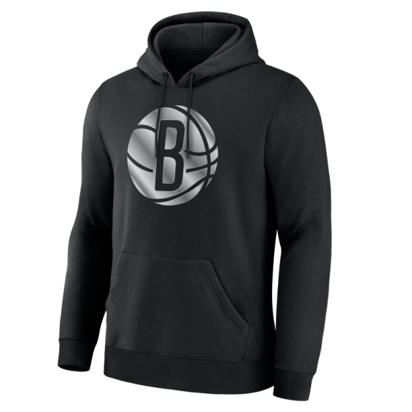 Толстовка Brooklyn Nets Black Metallic Mascot