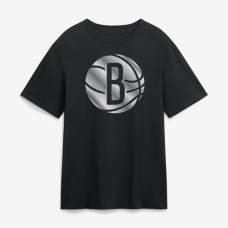 Футболка Brooklyn Nets Black Metallic Mascot