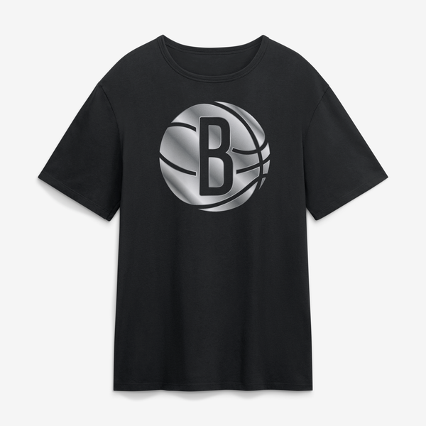 Футболка Brooklyn Nets Black Metallic Mascot