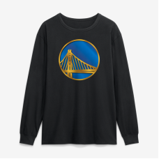 Футболка с длинным рукавом Golden State Warriors Black Metallic Mascot
