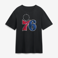 Футболка Philadelphia 76ers Black Metallic Mascot
