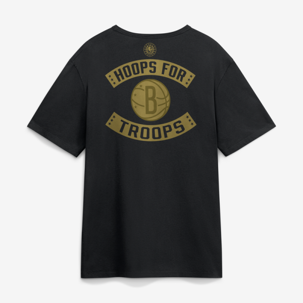 Футболка Brooklyn Nets Black Hoops For Troops