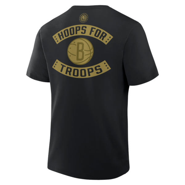 Футболка Brooklyn Nets Black Hoops For Troops