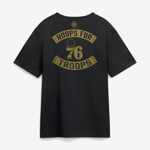 Футболка Philadelphia 76ers Black Hoops For Troops