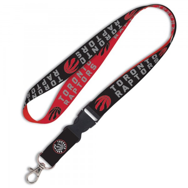 Toronto Raptors WinCraft Reversible Lanyard with Detachable Buckle - Black