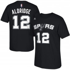 Футболка LaMarcus Aldridge San Antonio Spurs adidas Net Number - Black