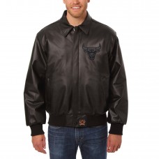 Куртка Chicago Bulls JH Design Black Tonal Leather