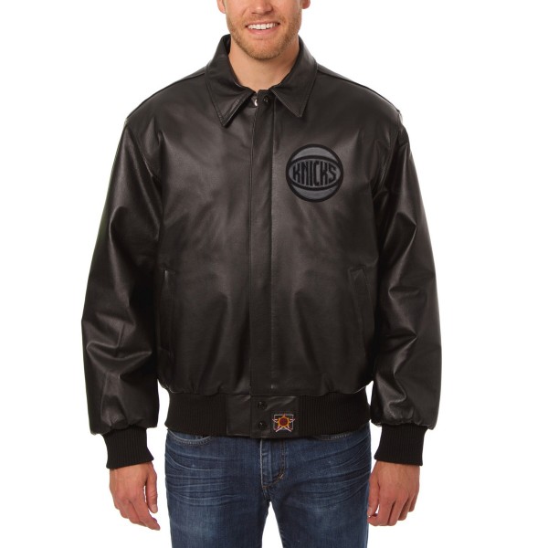 Кофта на молнии New York Knicks JH Design Tonal Leather - Black