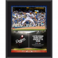 Clayton Kershaw Los Angeles Dodgers 10.5 x 13 300 Strikeouts in a Season Sublimated Plaque
