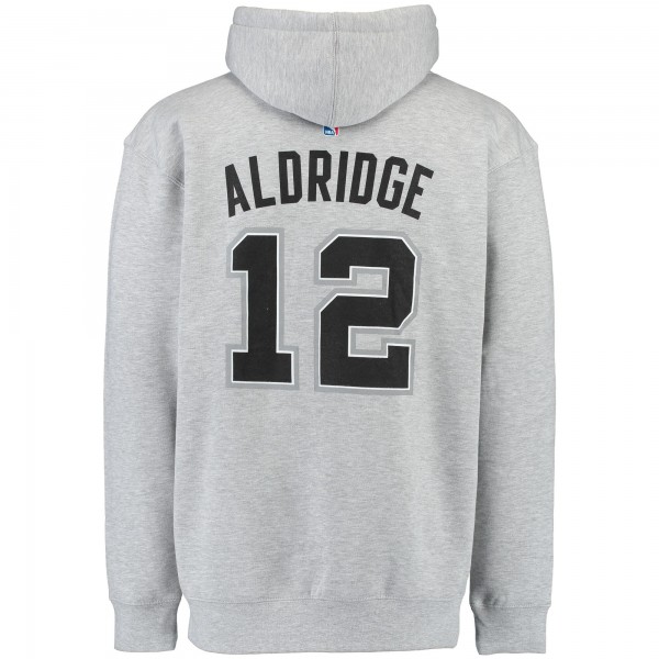 Толстовка с капюшоном LaMarcus Aldridge San Antonio Spurs adidas - Gray - фирменная одежда NBA
