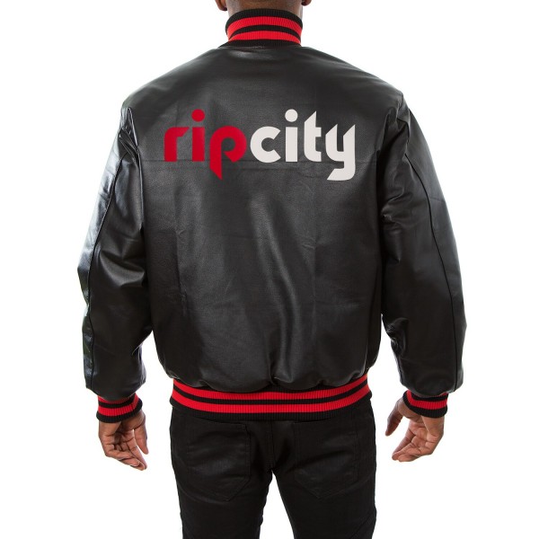 Куртка кожаная Portland Trail Blazers JH Design Domestic Team Color - Black
