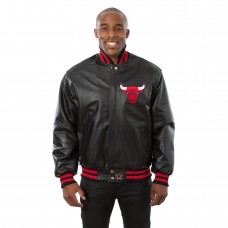 Кожаная куртка Chicago Bulls JH Design Black Domestic Team Color