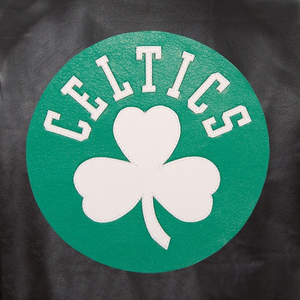 Куртка кожаная Boston Celtics JH Design Domestic Team Color - Black