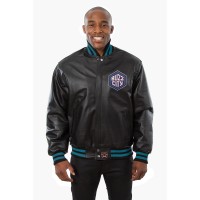 Куртка кожаная Charlotte Hornets JH Design Domestic Team Color - Black