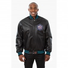 Куртка кожаная Charlotte Hornets JH Design Domestic Team Color - Black